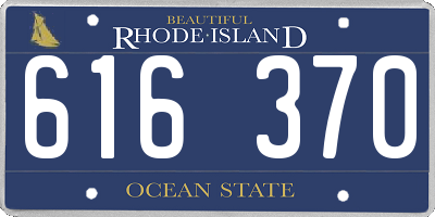 RI license plate 616370
