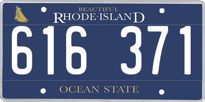 RI license plate 616371