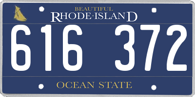 RI license plate 616372