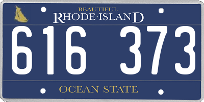 RI license plate 616373