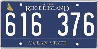 RI license plate 616376