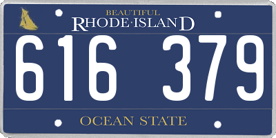 RI license plate 616379