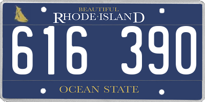 RI license plate 616390