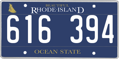 RI license plate 616394