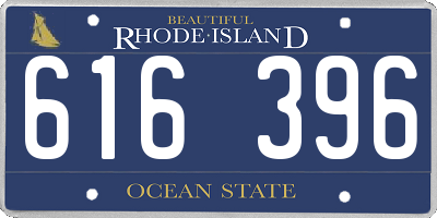 RI license plate 616396