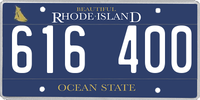 RI license plate 616400