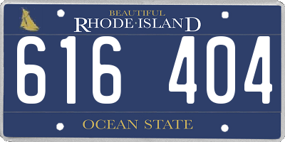 RI license plate 616404