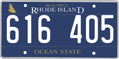 RI license plate 616405