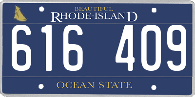 RI license plate 616409