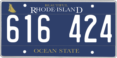 RI license plate 616424
