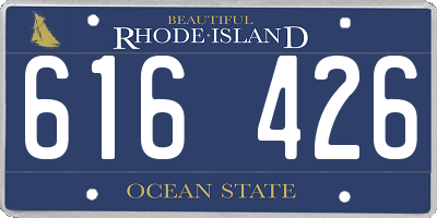 RI license plate 616426