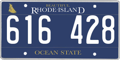 RI license plate 616428