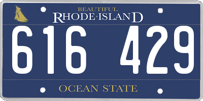 RI license plate 616429