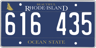 RI license plate 616435