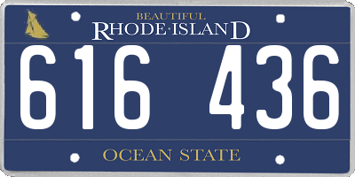 RI license plate 616436