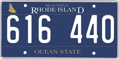 RI license plate 616440