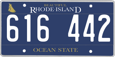 RI license plate 616442