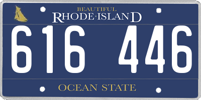 RI license plate 616446