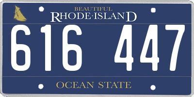 RI license plate 616447