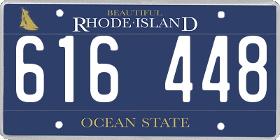RI license plate 616448