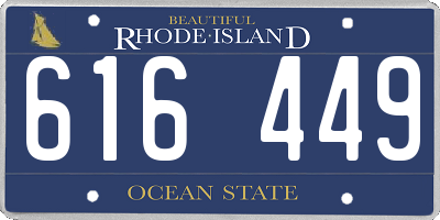 RI license plate 616449