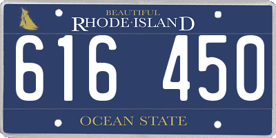 RI license plate 616450