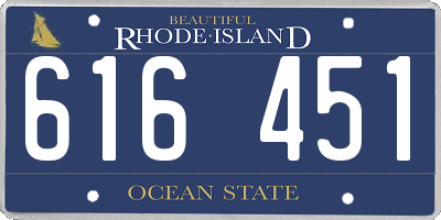 RI license plate 616451
