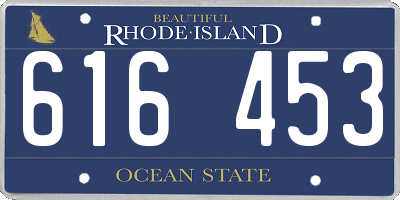 RI license plate 616453