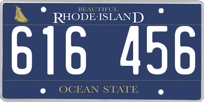 RI license plate 616456