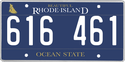 RI license plate 616461