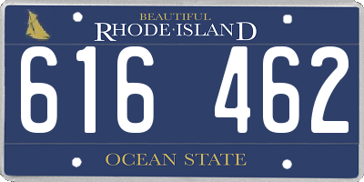 RI license plate 616462