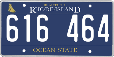 RI license plate 616464