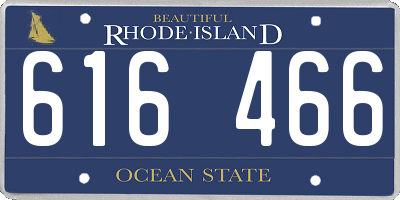 RI license plate 616466