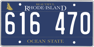 RI license plate 616470