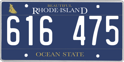 RI license plate 616475