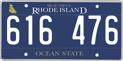 RI license plate 616476
