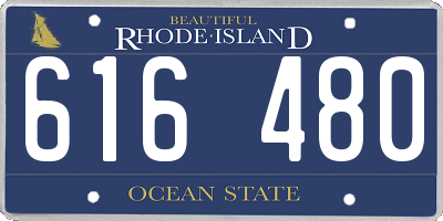 RI license plate 616480
