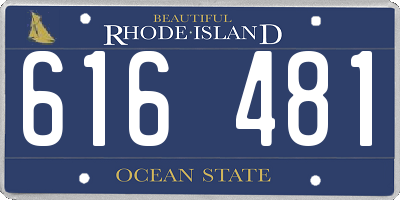 RI license plate 616481