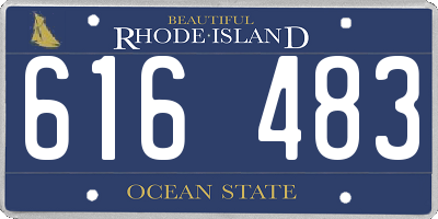 RI license plate 616483