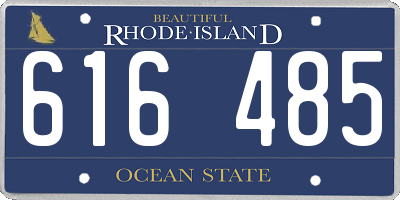 RI license plate 616485