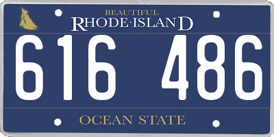 RI license plate 616486