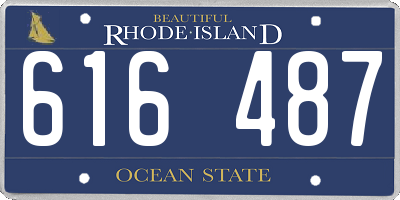 RI license plate 616487