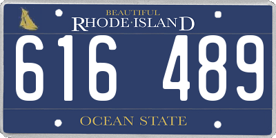 RI license plate 616489
