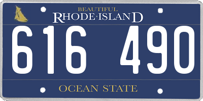 RI license plate 616490