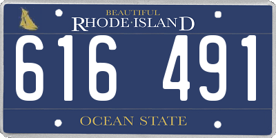 RI license plate 616491