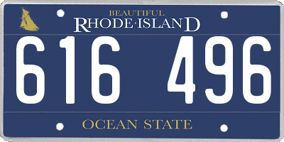 RI license plate 616496