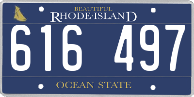 RI license plate 616497