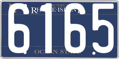 RI license plate 6165