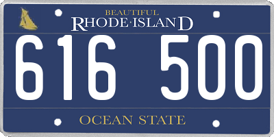 RI license plate 616500