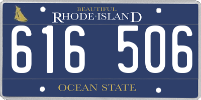 RI license plate 616506